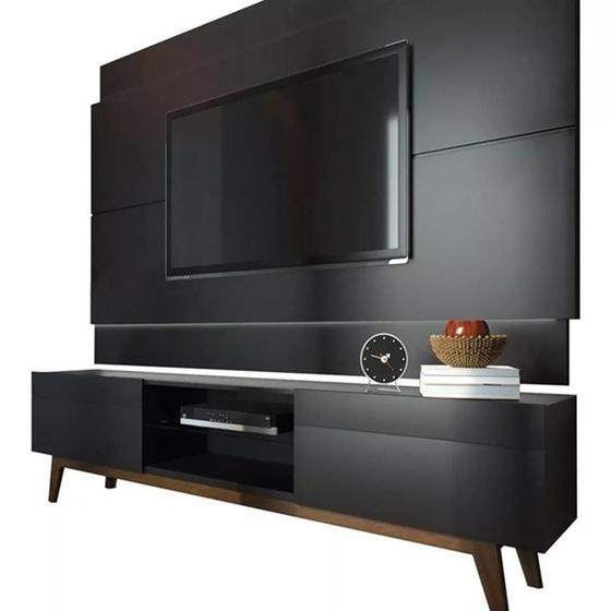 Imagem de Rack Com Painel Imcal Classic 1.8 Preto Fosco Com 2 Gavetas  73647-11847 FORA DE LINHA