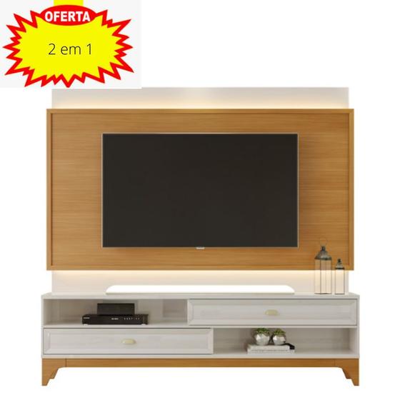 Imagem de Rack com painel michigan 2,07 de largura com led off/tauari