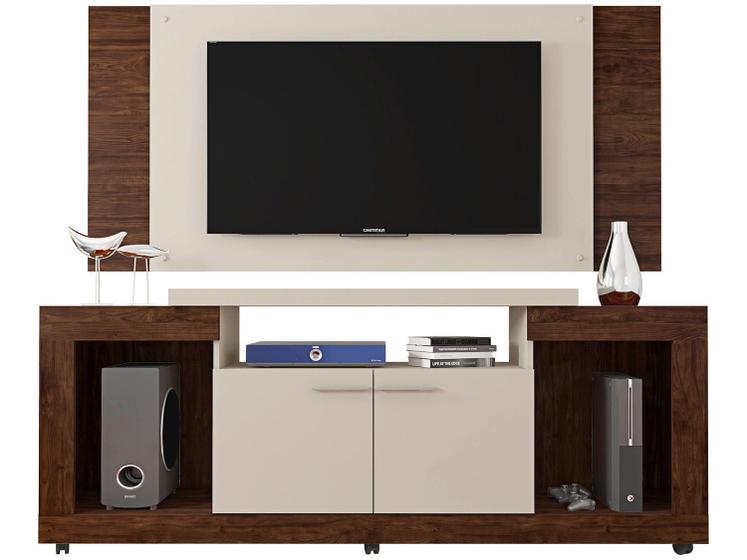 Rack com Painel para TV até 55” 2 Portas - Caemmun Premium Elegance Imagem de Rack com Painel para TV até 55” 2 Portas