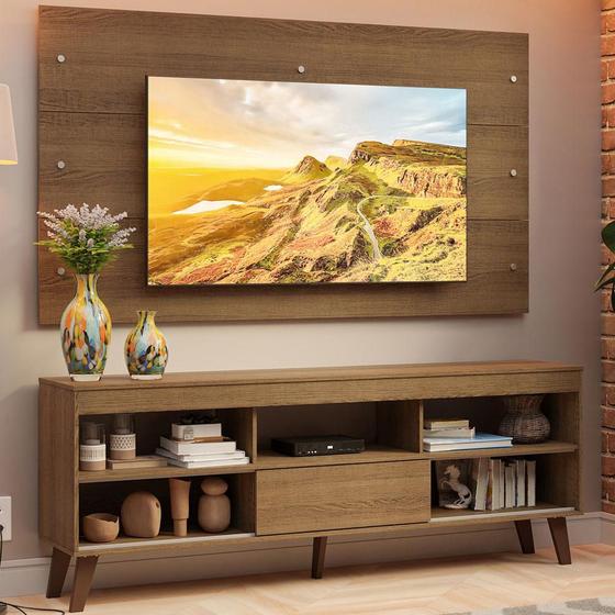 Imagem de Rack com Painel para TV até 65 Polegadas com Pés Rustic Texas Madesa