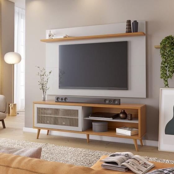 Imagem de Rack com Painel para Tv até 70 Polegadas com 1 Porta Espresso Móveis