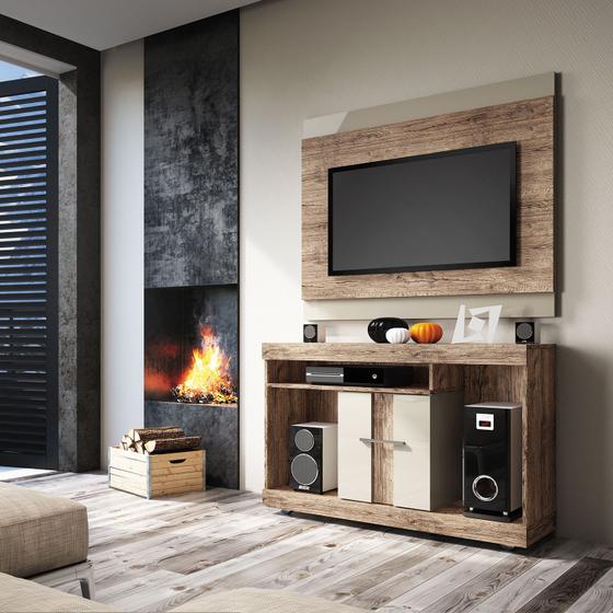 Rack com Painel San Diego Línea Brasil Naturale/Fendi Linea Brasil