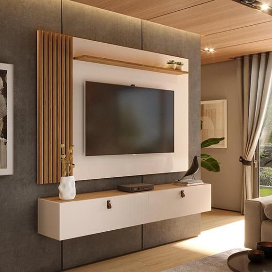 Rack com Painel suspenso sala De Estar/quarto 1.8 para tv até 70 pol ...