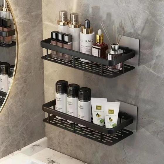Rack de Banheiro com Ventosa - Organizador para Parede de Cozinha e Banheiro Menor preço em Rack de Banheiro com Ventosa - Organizador para Parede de Cozinha e Banheiro