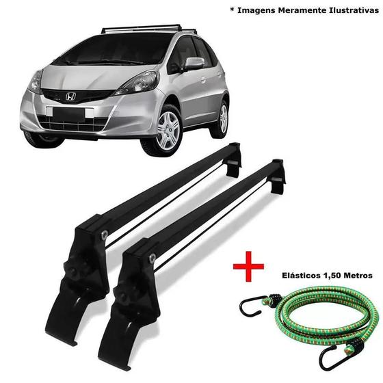 Imagem de Rack De Teto Bagageiro + 2 Elasticos Honda Fit Ano 03/13