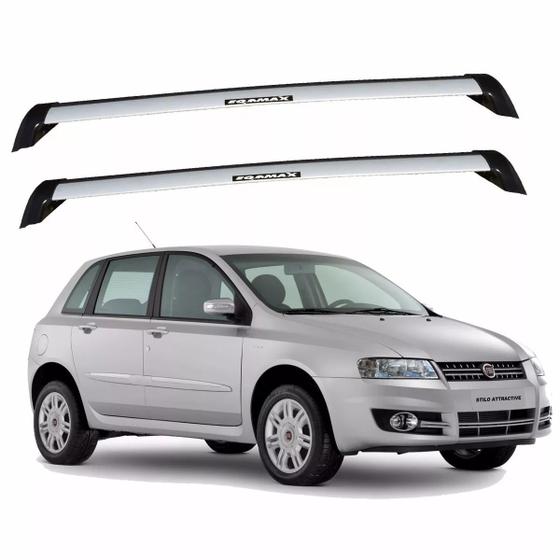 Rack De Teto Fiat Stilo 2003 Até 2012 Bagageiro Eqmax Prata Menor preço em Rack De Teto Fiat Stilo 2003 Até 2012 Bagageiro Eqmax Prata