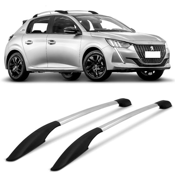 Rack de Teto Longarina Decorativo Peugeot 208 2013 a 2023 Alumínio Anodizado VF Menor preço em Rack de Teto Longarina Decorativo Peugeot 208 2013 a 2023 Alumínio Anodizado VF