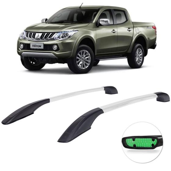 Imagem de Rack de teto longarina prata mitsubishi l200 triton sport 2017 a 2021