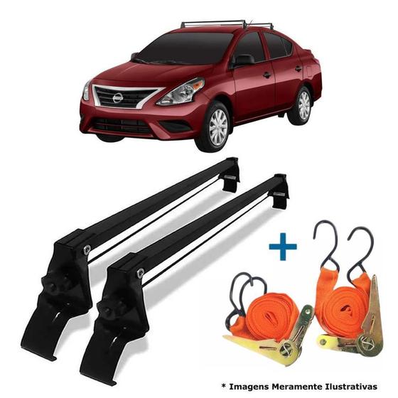 Versa Real Rack Rack De Teto Nissan Versa 2012 Até 2019 + Cinta Catraca - Vhip - Rack e ...