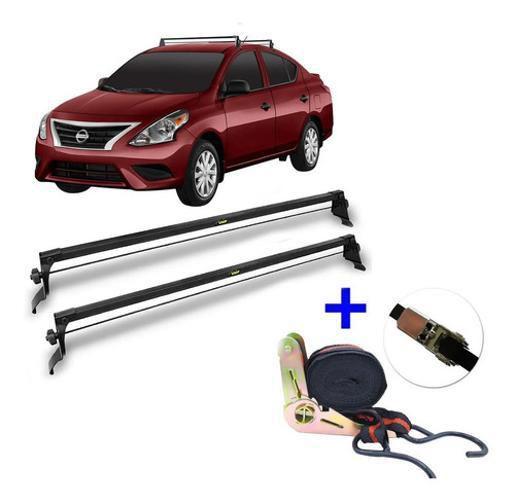 Imagem de Rack De Teto Nissan Versa 2012 Até 2019 + Cinta Catraca