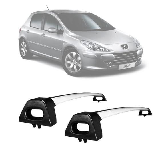 Imagem de Rack De Teto Peugeot 307 2001 a 2012 Alumínio Preto PG-807 Prata PG-808 Projecar