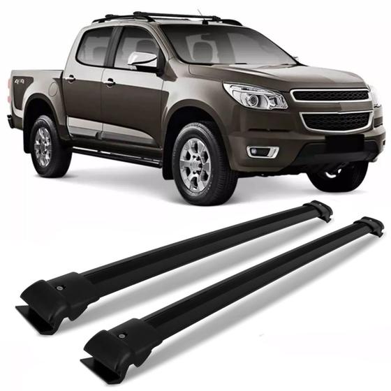 Rack de Teto Travessa Chevrolet S10 1996 a 2014 Preto Suporta 45KG Menor preço em Rack de Teto Travessa Chevrolet S10 1996 a 2014 Preto Suporta 45KG