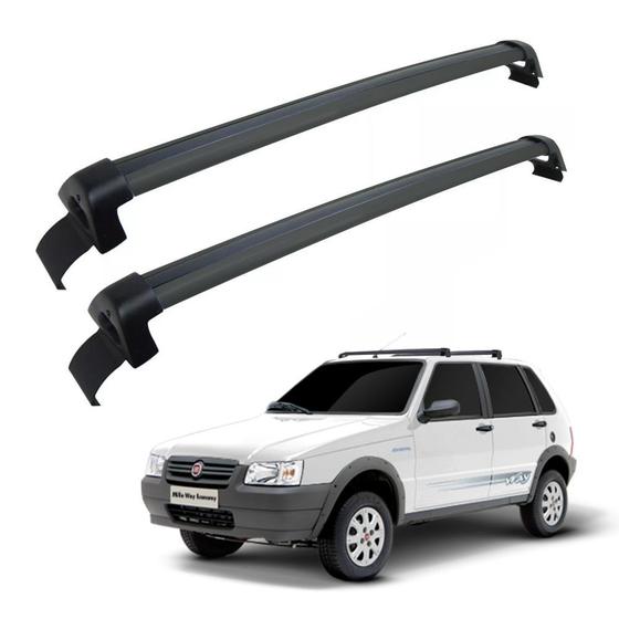 Rack de Teto Travessa Fiat Uno 4 Portas 1984 a 2010 Furação Original Preta Projecar Carga 45Kg Menor preço em Rack de Teto Travessa Fiat Uno 4 Portas 1984 a 2010 Furação Original Preta Projecar Carga 45Kg