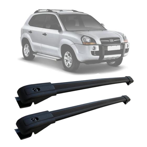 Imagem de Rack De Teto Travessa Hyundai Tucson 2004 a 2021 Aluminio MN-1001 Preto MN-1002 Prata MN Travessas