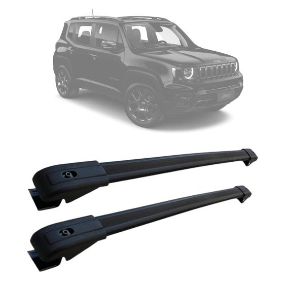 Imagem de Rack De Teto Travessa Jeep Renegade 2014 a 2022  Aluminio MN-1700 Preto MN-1701 Prata MN Travessas