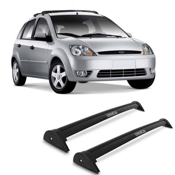 Rack de Teto Travessa L World Fiesta Hatch 2002 a 2012 Preto Suporta 45KG 4 Portas Cristal Car Menor preço em Rack de Teto Travessa L World Fiesta Hatch 2002 a 2012 Preto Suporta 45KG 4 Portas Cristal Car
