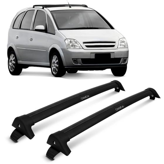Rack de Teto Travessa Meriva 2002 a 2012 Preto 4 Portas Suporta 45KG Cristal Car Menor preço em Rack de Teto Travessa Meriva 2002 a 2012 Preto 4 Portas Suporta 45KG Cristal Car