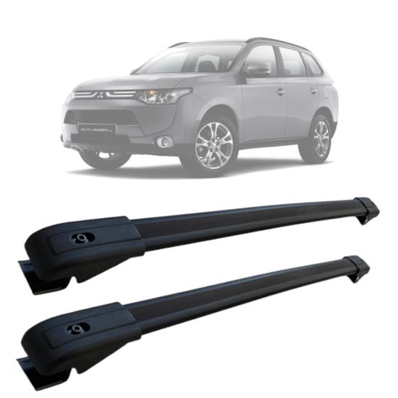 Imagem de Rack De Teto Travessa Mitsubishi Outlander 2007 a 2013 Aluminio MN-3019 Preto MN-3020 Prata