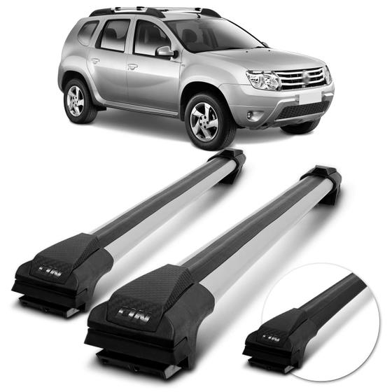 Duster Rack Teto Rack de Teto Travessa Slim Duster 2011 2012 2013 2014 2015 Preto Prata ...