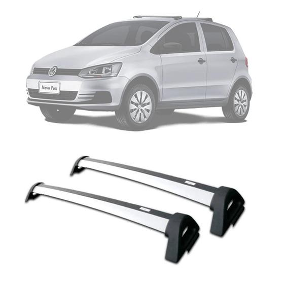 Rack De Teto Volkswagen Fox 4 Portas 2003 a 2021 Alumínio Preto VW-101 ...