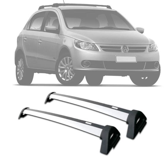 Imagem de Rack De Teto Volkswagen Gol 4 Portas 2008 a 2012 Alumínio Preto VW-117 Prata VW-118 Projecar