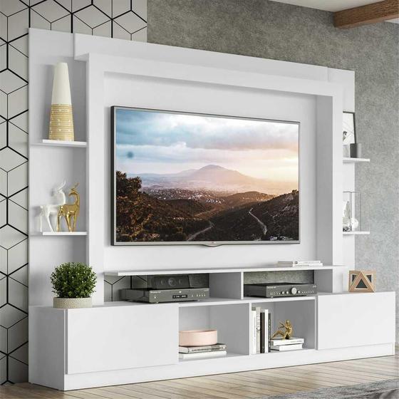 Imagem de Rack Estante c/ Painel TV 65" e 2 portas Oslo Multimóveis Branco