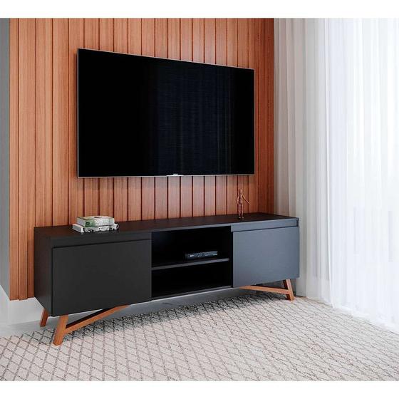 Rack Júlia 2 GV Preto 180 cm - Mobly - Rack - Magazine Luiza
