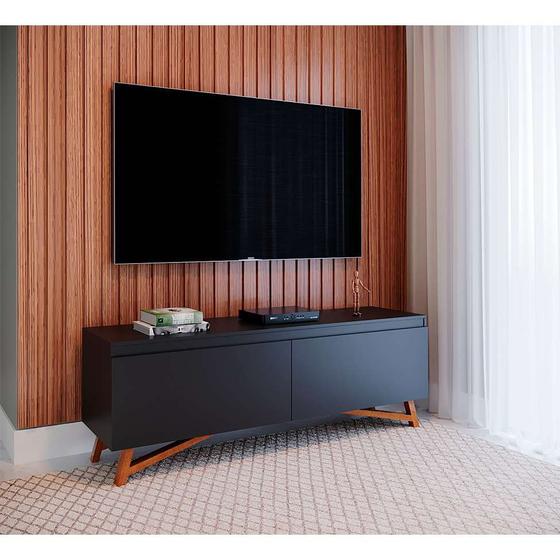 Rack Júlia I 2 GV Preto 160 cm - Mobly - Rack - Magazine Luiza
