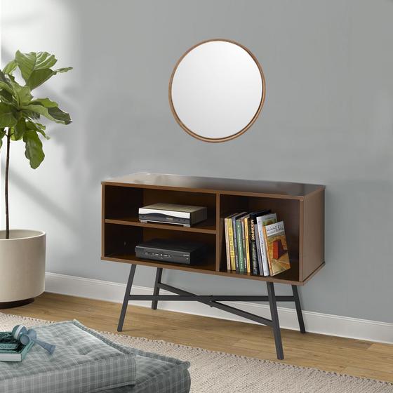 90cm Rack Rack Marrom De Mdf 90cm De Altura Pés Metálicos - Cabeceira - Colomi ...