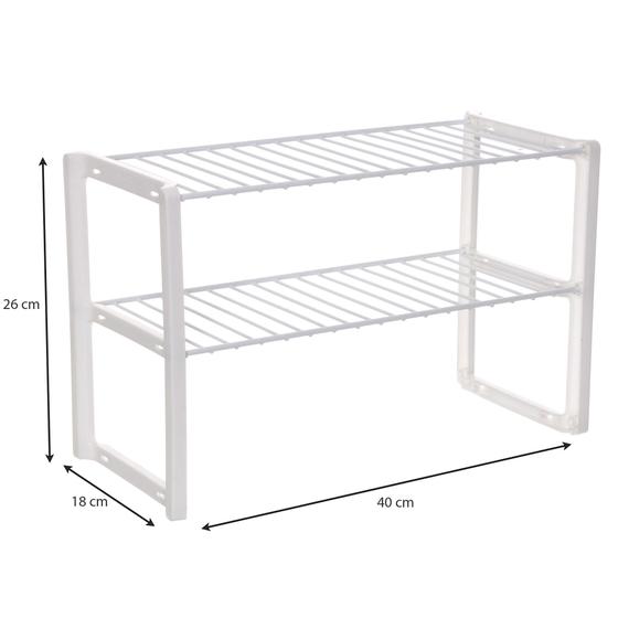 Rack Multiuso 2 Andares Organizador De Objetos Cozinha Metal Menor preço em Rack Multiuso 2 Andares Organizador De Objetos Cozinha Metal