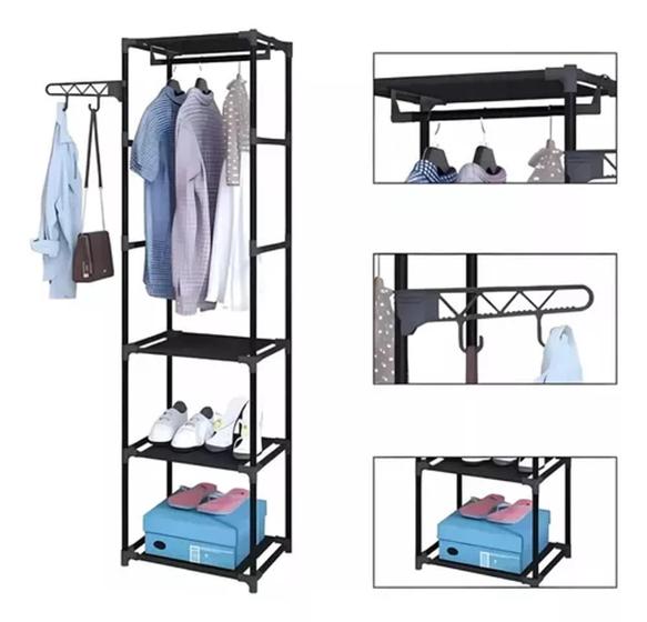Imagem de Rack Organizador Multiuso Com Cabide Giratório Sapateira