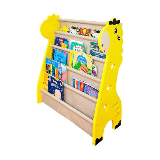 Imagem de Rack Para Livros Infantil, Standbook Montessori Girafa G