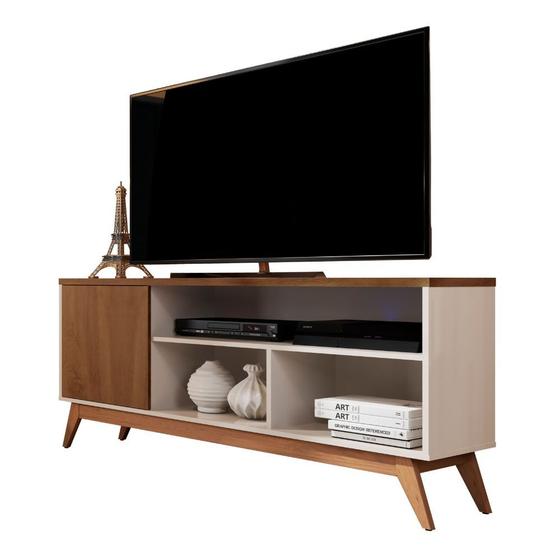 Rack para TV 55" Retro Sala Apartamento Pequeno Malbec Wood Giga Moveis - Giga Móveis Imagem de Rack para TV 55" Retro Sala Apartamento Pequeno Malbec Wood Giga Moveis