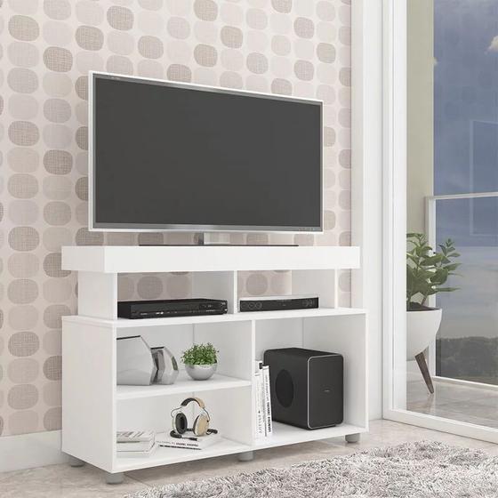 Rack para TV até 32 polegadas Slim - Branco Menor preço em Rack para TV até 32 polegadas Slim - Branco