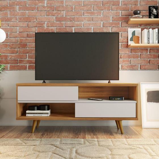 Rack Para TV até 50" 2 Portas de Correr Freijó Trend Menor preço em Rack Para TV até 50" 2 Portas de Correr Freijó Trend