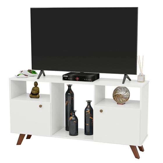 Rack Para Tv Até 50 Polegadas 2 Portas E Pés Retrô Netmobil é boa?