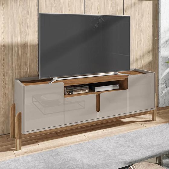 Imagem de Rack Para TV até 60 Polegadas 170cm Lizz Casa D Off White/Cedro