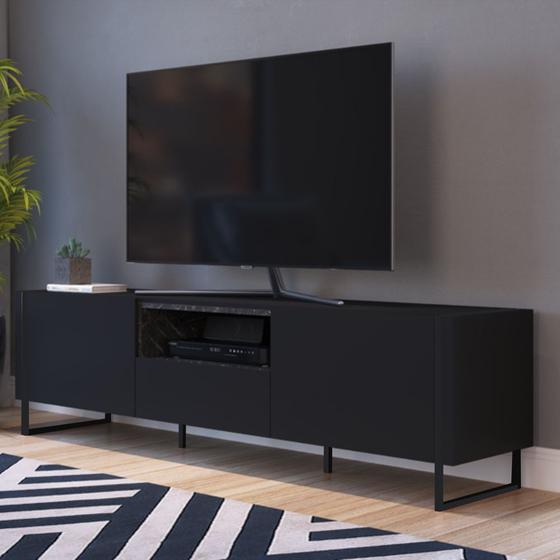 Rack para TV até 65" 1,47m 2 portas basculantes 1 gaveta 1 nicho aberto pés em estrututa metálica 27840 Vesta Artesano é boa?