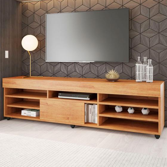 Rack Para Tv Até 70 Polegadas Celta 1 Porta Mel - Viero Móveis Menor preço em Rack Para Tv Até 70 Polegadas Celta 1 Porta Mel - Viero Móveis