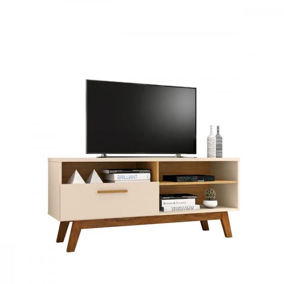 Rack Para TV De Até 55 Polegadas Off White/Cinamomo Paladio Bechara Menor preço em Rack Para TV De Até 55 Polegadas Off White/Cinamomo Paladio Bechara