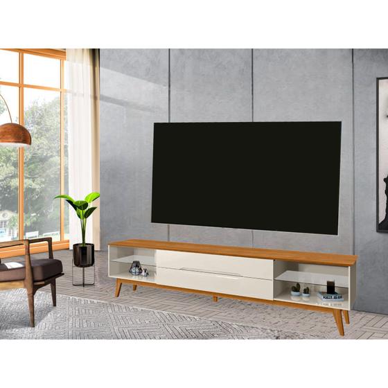 Rack para TVs até 70 Polegadas 219cm 2 Gavetas 4 Nichos Tebarrot Off ...