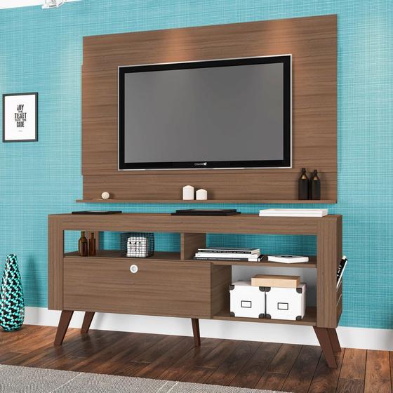 Rack Retrô com Painel para TV 1,40m Dinamarca CJ022 Art in Móveis Menor preço em Rack Retrô com Painel para TV 1,40m Dinamarca CJ022 Art in Móveis