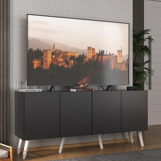 Rack Retrô para TV até 50 Polegadas com 4 Portas Multimóveis MP1071 Menor preço em Rack Retrô para TV até 50 Polegadas com 4 Portas Multimóveis MP1071