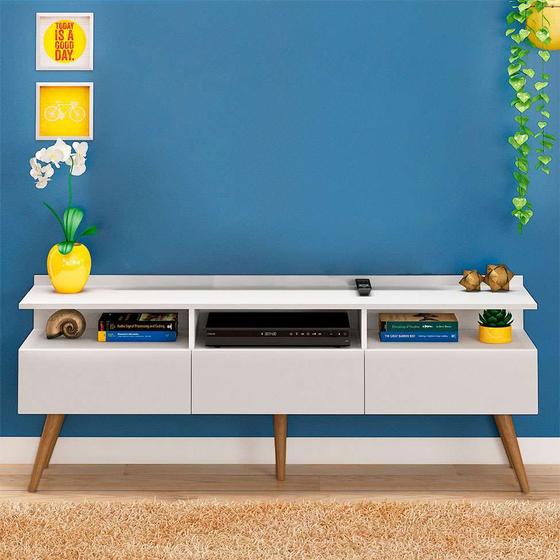 Rack Retrô Paris Branco 150 cm Menor preço em Rack Retrô Paris Branco 150 cm