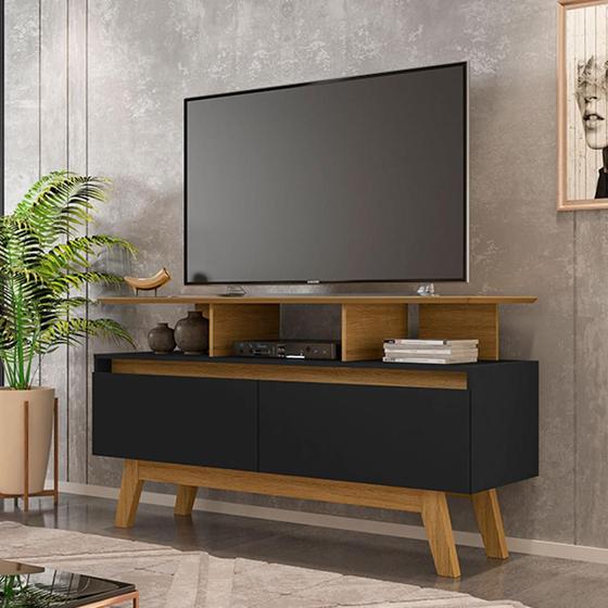 Rack Sala Rubi 1.2 para TV até 50 2 Portas Pé Madeira Macica é boa?