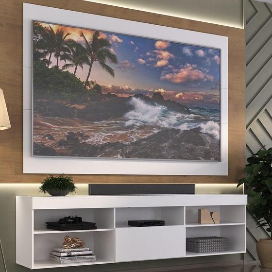 Imagem de Rack Suspenso com Painel e Suporte TV até 75" Web Multimóveis MP1050 Branco