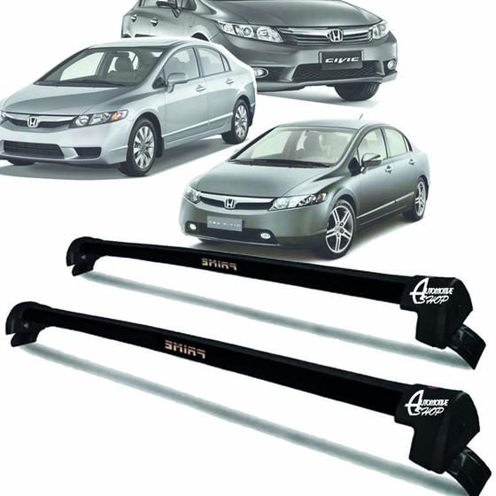 Imagem de Rack Teto Aluminio Prime Honda Civic G8 G9 06/16 Preto PR152