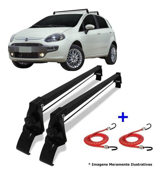 Imagem de Rack Teto Bagageiro + 2 Elasticos Fiat Punto Ano 07/17