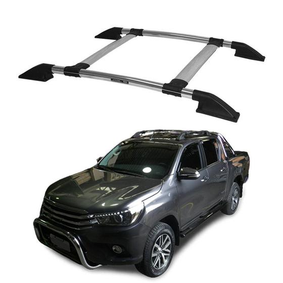 Imagem de Rack Teto Bagageiro Hilux 2016 2017 2018 2019 2020 Prata