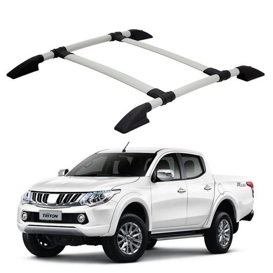 Prata Rack Rack Teto Bagageiro L200 Triton 2011 2012 2013 Prata Parafu. - Solar ...